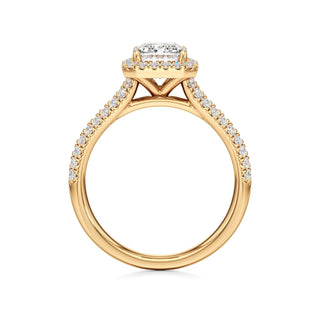 Clio Marquise Halo with Split Diamond Band