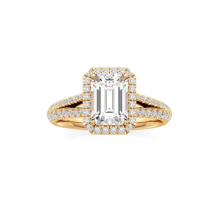 Clio Marquise Halo with Split Diamond Band