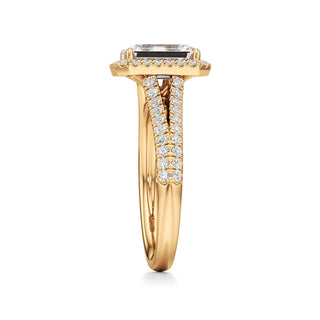 Clio Marquise Halo with Split Diamond Band