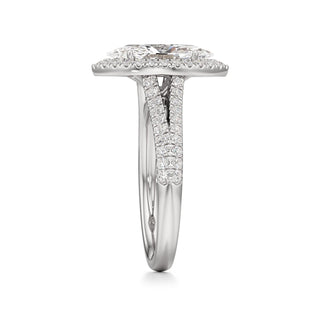 Clio Marquise Halo with Split Diamond Band