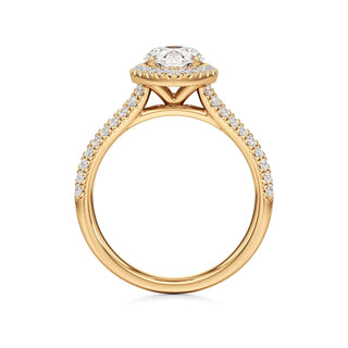 Clio Marquise Halo with Split Diamond Band
