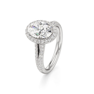 Clio Marquise Halo with Split Diamond Band