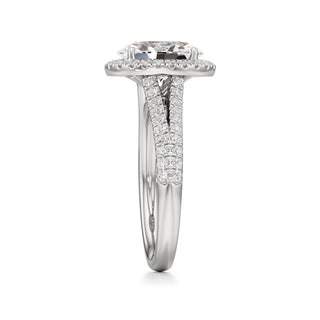 Clio Marquise Halo with Split Diamond Band