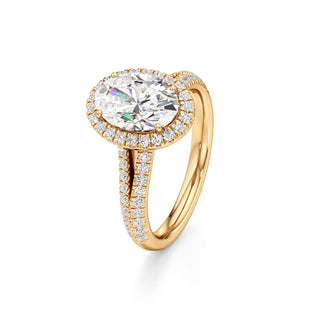 Clio Marquise Halo with Split Diamond Band