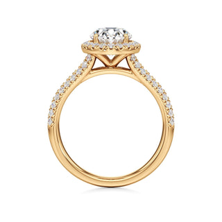 Clio Marquise Halo with Split Diamond Band