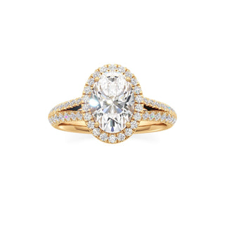 Clio Marquise Halo with Split Diamond Band