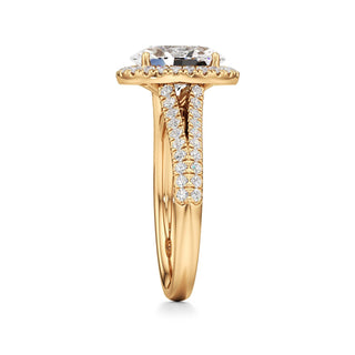Clio Marquise Halo with Split Diamond Band