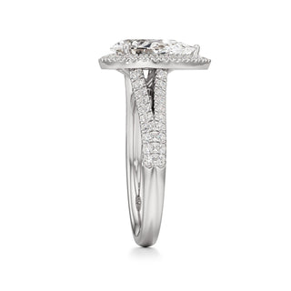 Clio Marquise Halo with Split Diamond Band