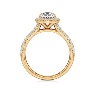 Clio Marquise Halo with Split Diamond Band