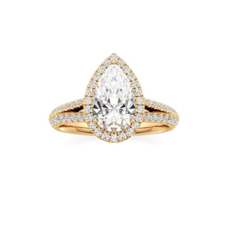 Clio Marquise Halo with Split Diamond Band