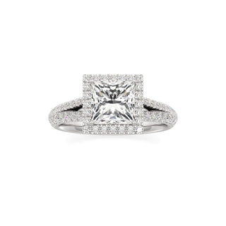 Clio Marquise Halo with Split Diamond Band