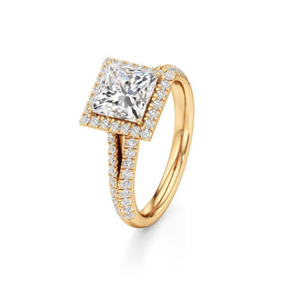 Clio Marquise Halo with Split Diamond Band