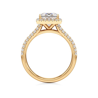 Clio Marquise Halo with Split Diamond Band