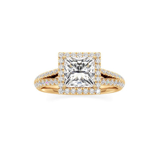 Clio Marquise Halo with Split Diamond Band