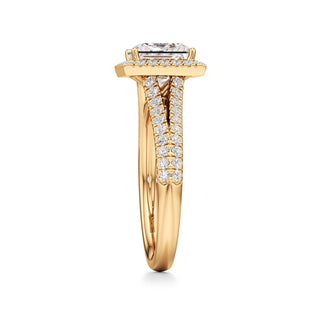 Clio Marquise Halo with Split Diamond Band