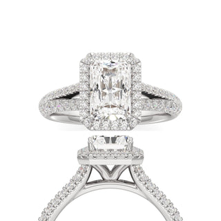 Clio Radiant Halo with Split Diamond Band