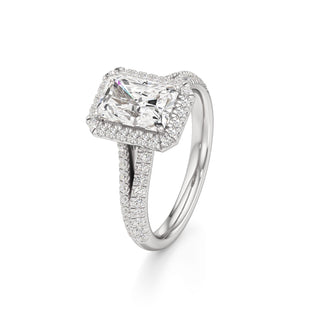 Clio Marquise Halo with Split Diamond Band