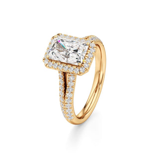 Clio Marquise Halo with Split Diamond Band