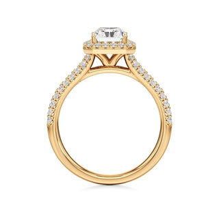 Clio Marquise Halo with Split Diamond Band