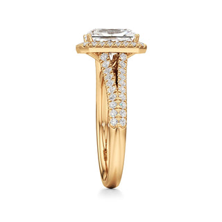 Clio Marquise Halo with Split Diamond Band