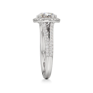 Clio Marquise Halo with Split Diamond Band