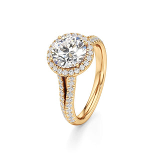 Clio Marquise Halo with Split Diamond Band