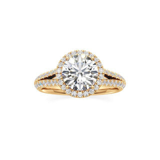 Clio Marquise Halo with Split Diamond Band