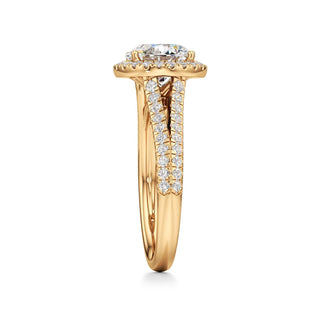Clio Marquise Halo with Split Diamond Band