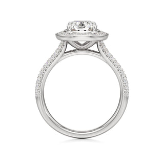 Clover Pear Double Halo Split Band