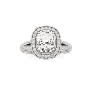 Clover Pear Double Halo Split Band
