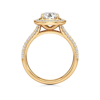 Clover Pear Double Halo Split Band