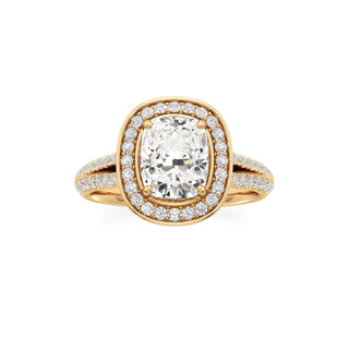 Clover Pear Double Halo Split Band