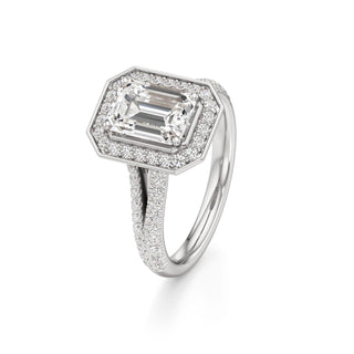 Clover Pear Double Halo Split Band