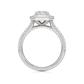 Clover Pear Double Halo Split Band