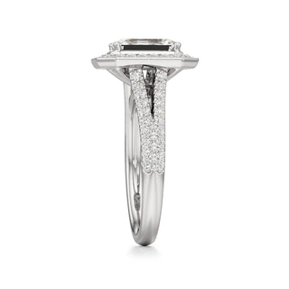 Clover Pear Double Halo Split Band