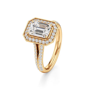 Clover Pear Double Halo Split Band