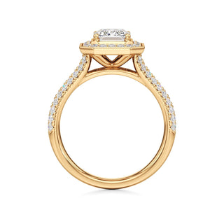 Clover Pear Double Halo Split Band