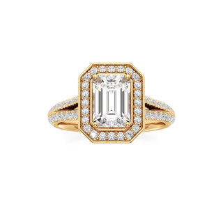 Clover Pear Double Halo Split Band