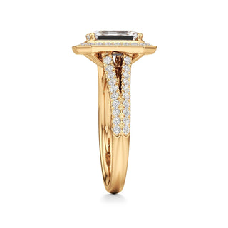 Clover Pear Double Halo Split Band