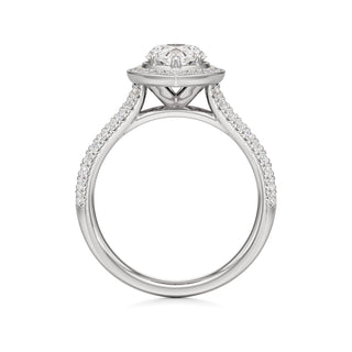 Clover Pear Double Halo Split Band