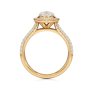 Clover Pear Double Halo Split Band