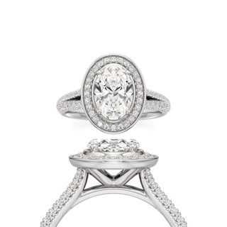 Clover Round Double Halo Split Band