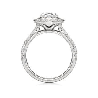 Clover Pear Double Halo Split Band