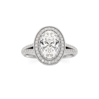 Clover Pear Double Halo Split Band