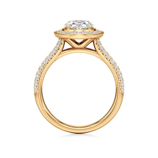 Clover Pear Double Halo Split Band
