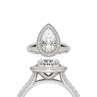 Clover Round Double Halo Split Band