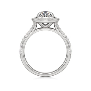 Clover Pear Double Halo Split Band
