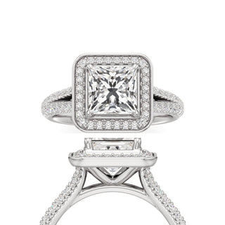 Clover Round Double Halo Split Band