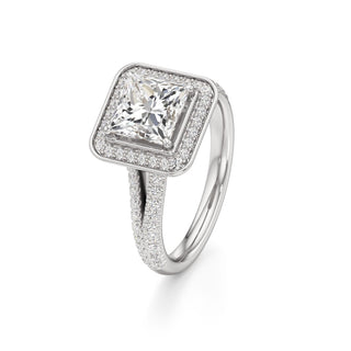 Clover Pear Double Halo Split Band