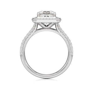 Clover Pear Double Halo Split Band